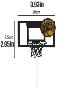 1 Nhựa Bánh Nước Quai, Hiện Đại Bóng Rổ Thiết Kế Bánh Hàng Đầu Trang Trí Cho Bữa Tiệc Sinh Nhật - màu đen - Xem 3