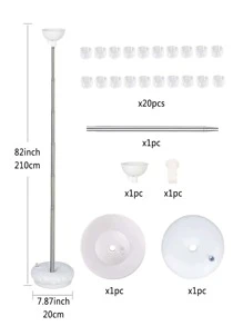 1 bộ Giá đỡ bóng bay bằng hợp kim nhôm, Giá đỡ bóng bay tối giản cho bữa tiệc - trắng - Xem 2