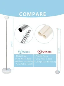 1 bộ Giá đỡ bóng bay bằng hợp kim nhôm, Giá đỡ bóng bay tối giản cho bữa tiệc - trắng - Xem 3