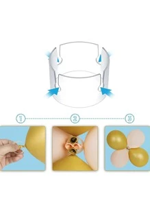 1 bộ Giá đỡ bóng bay bằng hợp kim nhôm, Giá đỡ bóng bay tối giản cho bữa tiệc - trắng - Xem 5