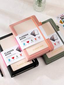 1 Công cụ lập kế hoạch đồ họa chữ cái có dây thun, Công cụ lập kế hoạch sinh viên di động đơn giản - Hồng - Xem 2