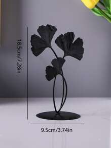 1pc Luxury Living Room / Entryway Creative Ginkgo Leaf Decorative Ornament, For Home Decor In Living Room, Study, Bedroom, Dining Room, Daily & Holiday Decorations, Great Gift For Christmas, Mother's Day, Thanksgiving, Valentine's Day - Black - View 4