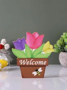1pc Flower Design Decoration Craft - Multicolor - View 1
