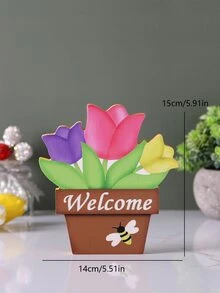 1pc Flower Design Decoration Craft - Multicolor - View 3