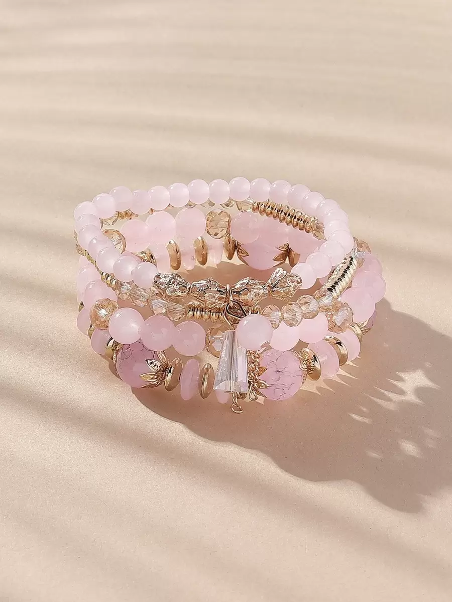 4pcs/set Crystal Beaded Bracelet