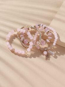 4pcs/set Crystal Beaded Bracelet