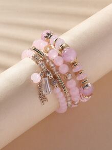 4pcs/set Crystal Beaded Bracelet