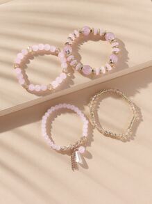 4pcs/set Crystal Beaded Bracelet