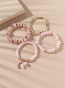 4pcs/set Crystal Beaded Bracelet