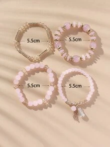 4pcs/set Crystal Beaded Bracelet