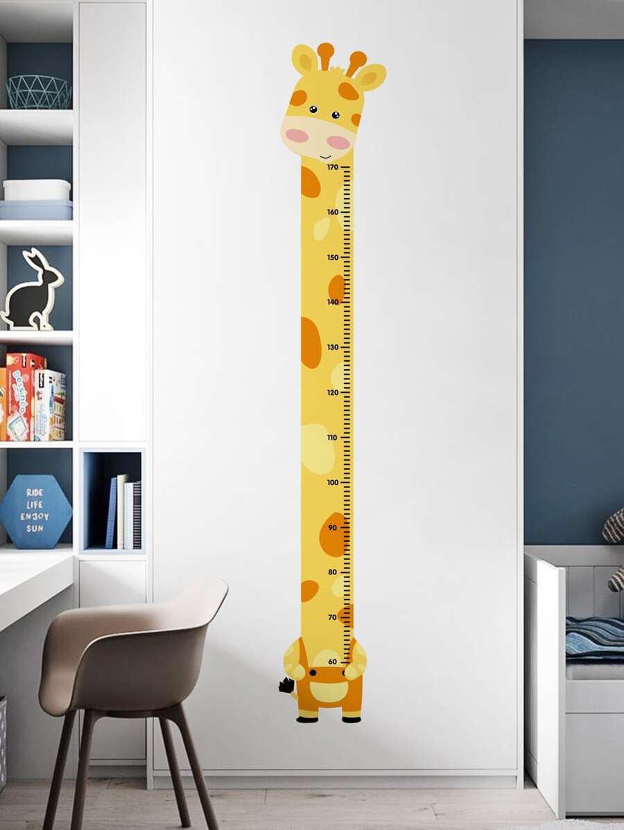 兒童卡通長頸鹿圖案身高測量牆貼 - 彩色 - 查看 1