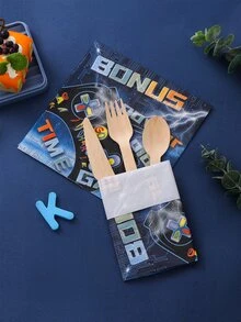 20pcs Gamepad & Letter Graphic Disposable Napkin - Multicolor - View 4