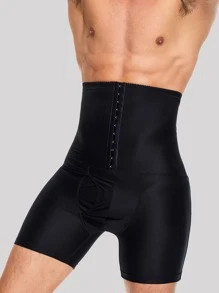 Men Solid Hook And Eye Active Underwear - Black - View 4