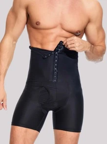 Men Solid Hook And Eye Active Underwear - Black - View 5
