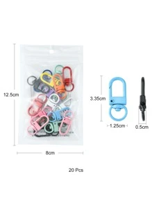 20 cái/bộ Hợp kim phun sơn Móc khóa xoay Móc cài Không chứa Cadmium & Không chứa Niken & Không chì Màu hỗn hợp Ngẫu nhiên Màu hỗn hợp Kẹp tôm hùm Tự làm Phụ kiện trang sức - Nhiều màu - Xem 4