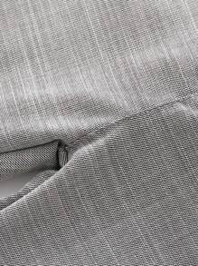 Baby Boy Slant Pocket Suspender Trousers - Grey - View 4