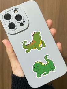 60pcs Cartoon Lizard Pattern Assorted Sticker, Cute Multi-purpose DIY Craft At Home Sticker