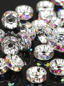 50入組釘珠DIY首飾配件 - 白色 - 查看 2