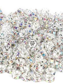 50入組釘珠DIY首飾配件 - 白色 - 查看 4