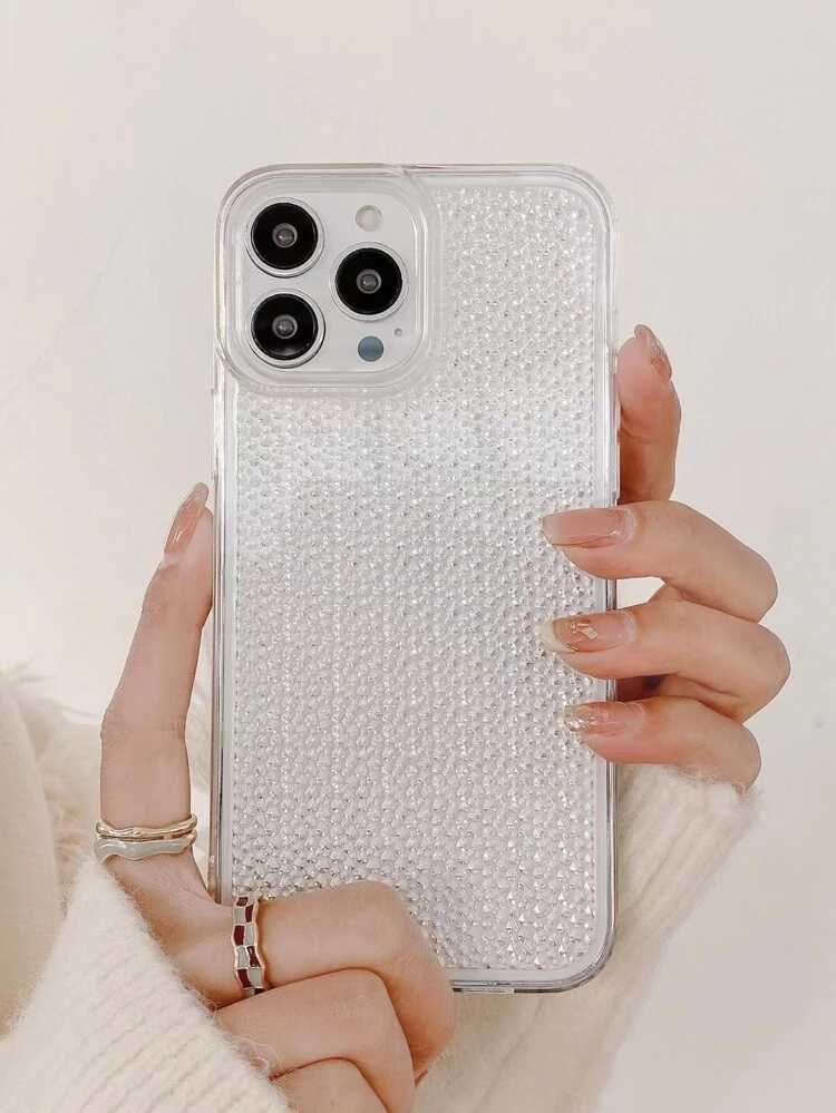 Rhinestone Decor Anti-fall Phone Case