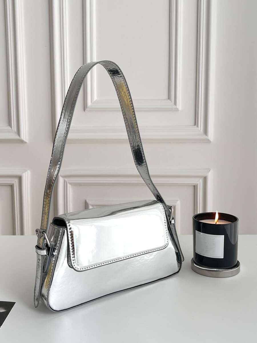 Metallic Bag Medium Silver Funky - Silver - View 1