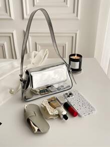 Metallic Bag Medium Silver Funky - Silver - View 4