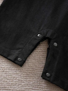 Yierying 男嬰撞色Polo領連身短褲