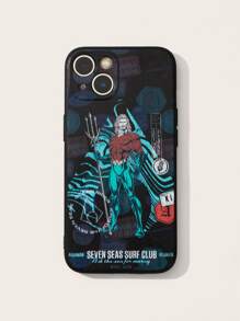 AQUAMAN X SHEIN Funda para móvil con estampado de figura - Multicolor - Ver 4
