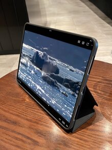 1 Peça Marrom e Laranja Clássico Capa de Tablet à Prova de Choque Compatível com Galaxy Tab A7, Case de Proteção de Tablet com Suporte Magnético Compatível com iPad 12.9