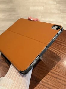 1 Peça Marrom e Laranja Clássico Capa de Tablet à Prova de Choque Compatível com Galaxy Tab A7, Case de Proteção de Tablet com Suporte Magnético Compatível com iPad 12.9