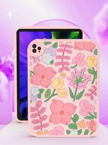 淡粉色夏季 1 件粉色美丽花朵图案平板电脑保护壳兼容华为 Matepad 10.4 英寸内置 360 度加厚防震皮革 Ipad 10.2 英寸保护壳 - 彩色 - 查看 3