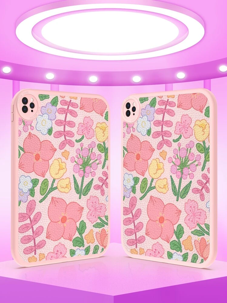 Funda protectora rosa pálida de verano de 1 pieza con patrón de flores preciosas, compatible con Huawei Matepad de 10.4 pulgadas, con protección de 360 grados y amortiguación reforzada, funda protectora para iPad de 10.2 pulgadas - Multicolor - Añade 4