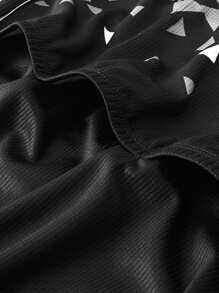 Hombres Cazadora deportiva con estampado geométrico con cremallera - Multicolor - Ver 5