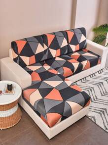1入組幾何樣式彈性沙發座位現代滌綸沙發墊套 - 彩色 - 查看 5