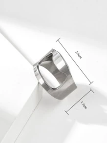 Minimalist Bottle Opener Ring - Silver - View 4
