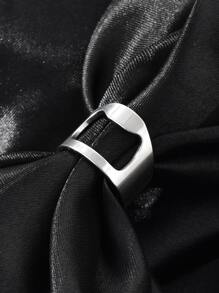 Minimalist Bottle Opener Ring - Silver - View 6