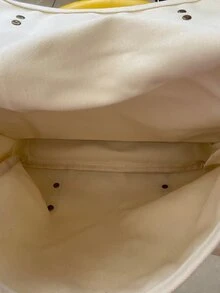 Bolso de mensajero con diseño de hebilla con solapa de gran capacidad blanco - Blanco - Ver 6