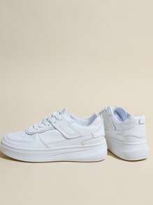 Zapatillas de skate con diseño de ojal con cordón delantero - Blanco - Ver 5