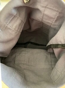 中等購物袋字母貼布綠色休閒適用於購物沙灘包購物袋可重複使用包行李袋適合旅行和工作 - 綠色 - 查看 6