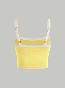 SHEIN MOD 撞色滾邊吊帶上衣 - 黃色 - 查看 2