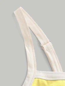 SHEIN MOD 撞色滾邊吊帶上衣 - 黃色 - 查看 3