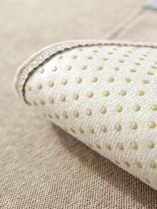 1pc Leaf Embroidery Sofa Towel, Modern Stretchy Polyester Sofa Cover For Home, All Season - Coffee Brown - View 5