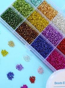 Cuentas de semillas de arcoíris de 3mm, 12 compartimentos, Material para hacer joyería Diy, pulsera y collar para mujer