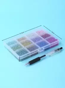 Cuentas de semillas de arcoíris de 3mm, 12 compartimentos, Material para hacer joyería Diy, pulsera y collar para mujer
