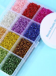 Cuentas de semillas de arcoíris de 3mm, 12 compartimentos, Material para hacer joyería Diy, pulsera y collar para mujer