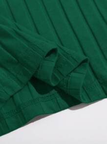 Muchica One Shoulder Rib-knit Crop Top - Dark Green - View 4