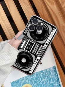 光盘播放器图案防摔手机壳，兼容 15/15 Plus/15 Pro/15 Pro Max国际版，非国内版 - 彩色 - 查看 2