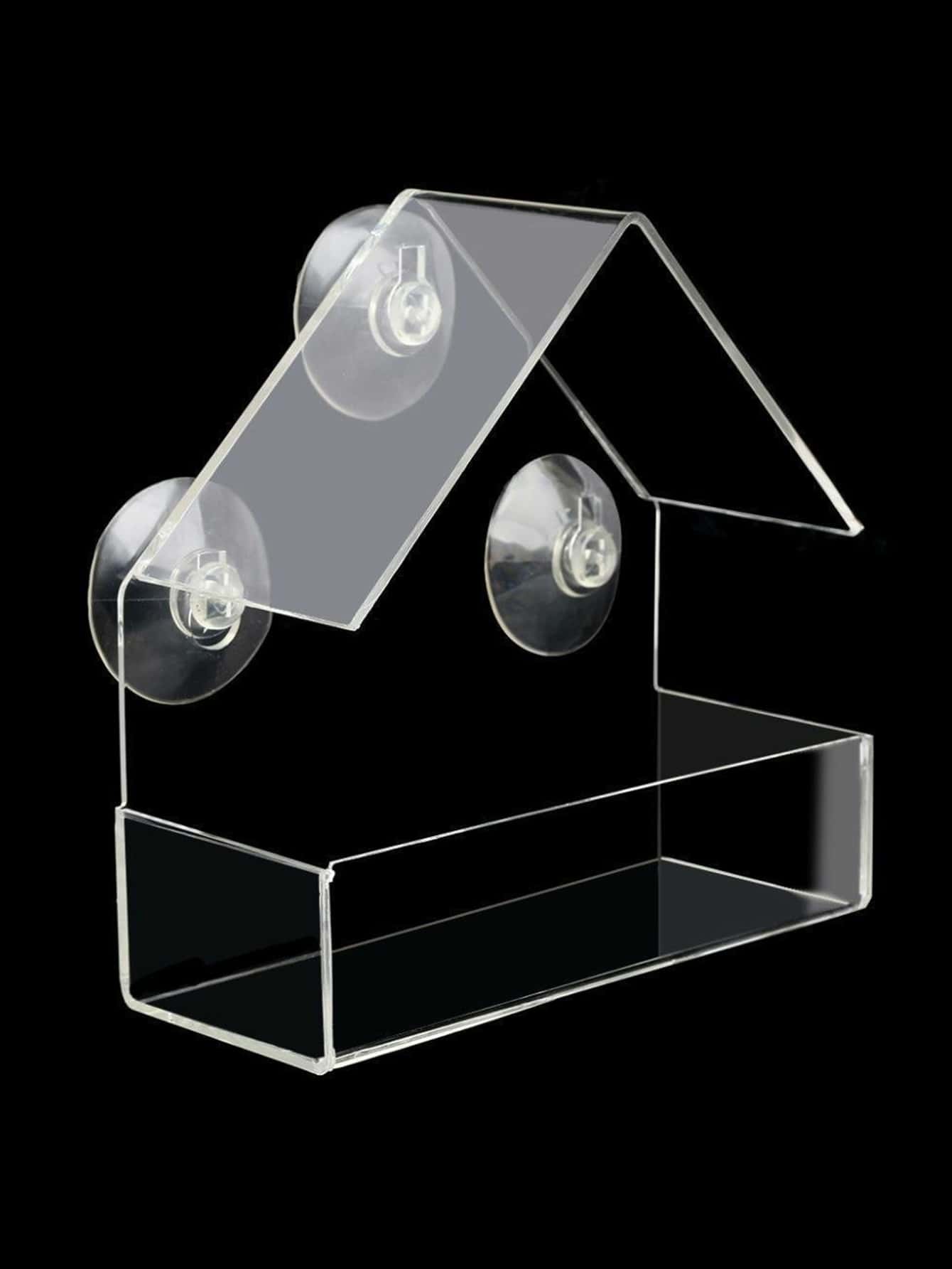 1pc Hanging House Design Bird Feeder For Parrot For Food Feeding - Clear - View 1