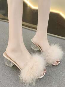 Xăng đan Cao gót Nữ - Màu be - Xem 4