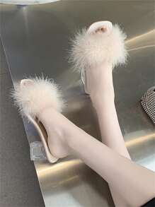 Xăng đan Cao gót Nữ - Màu be - Xem 5